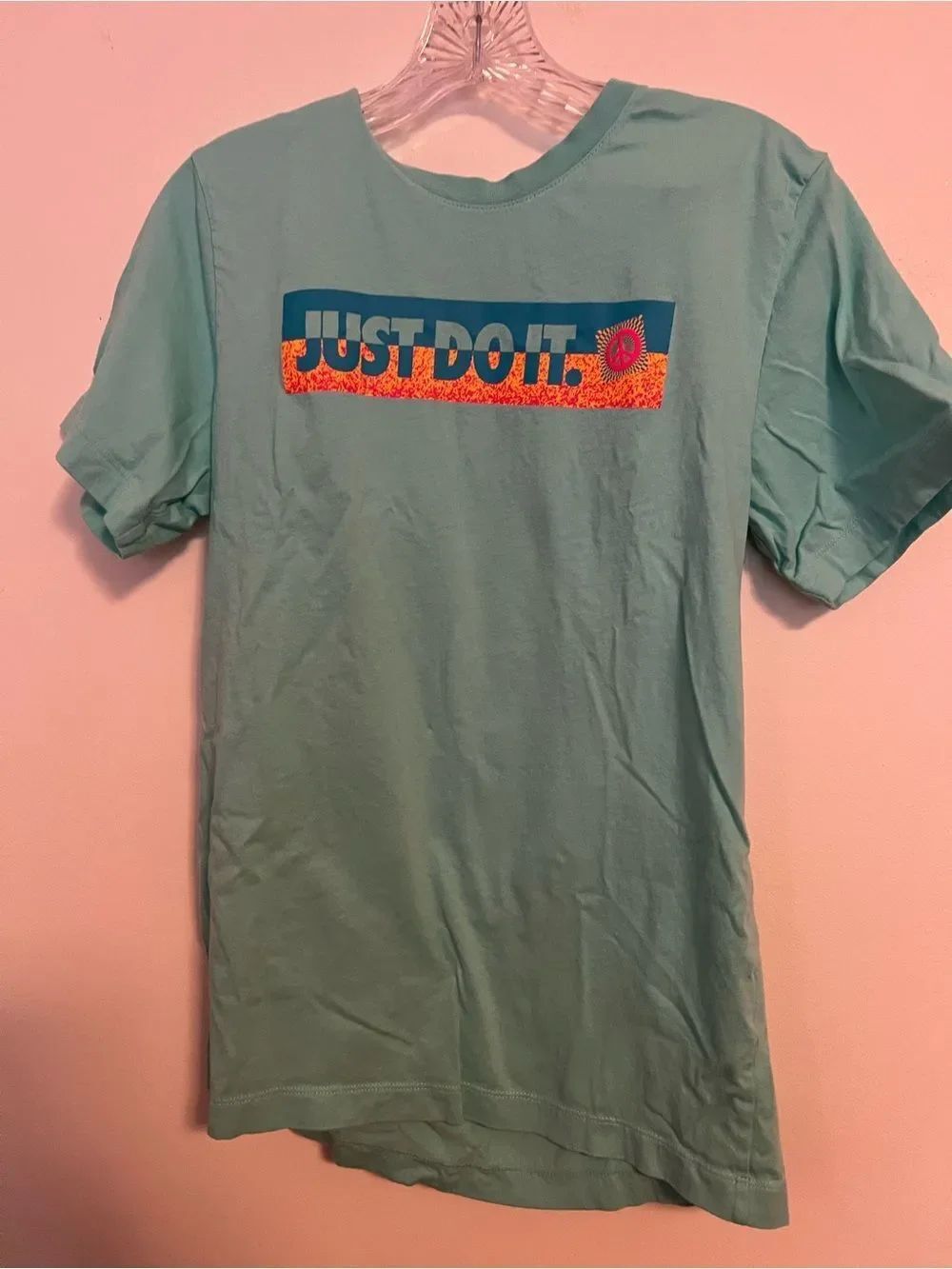 Nike Aqua Green Short-Sleeve Logo Tee